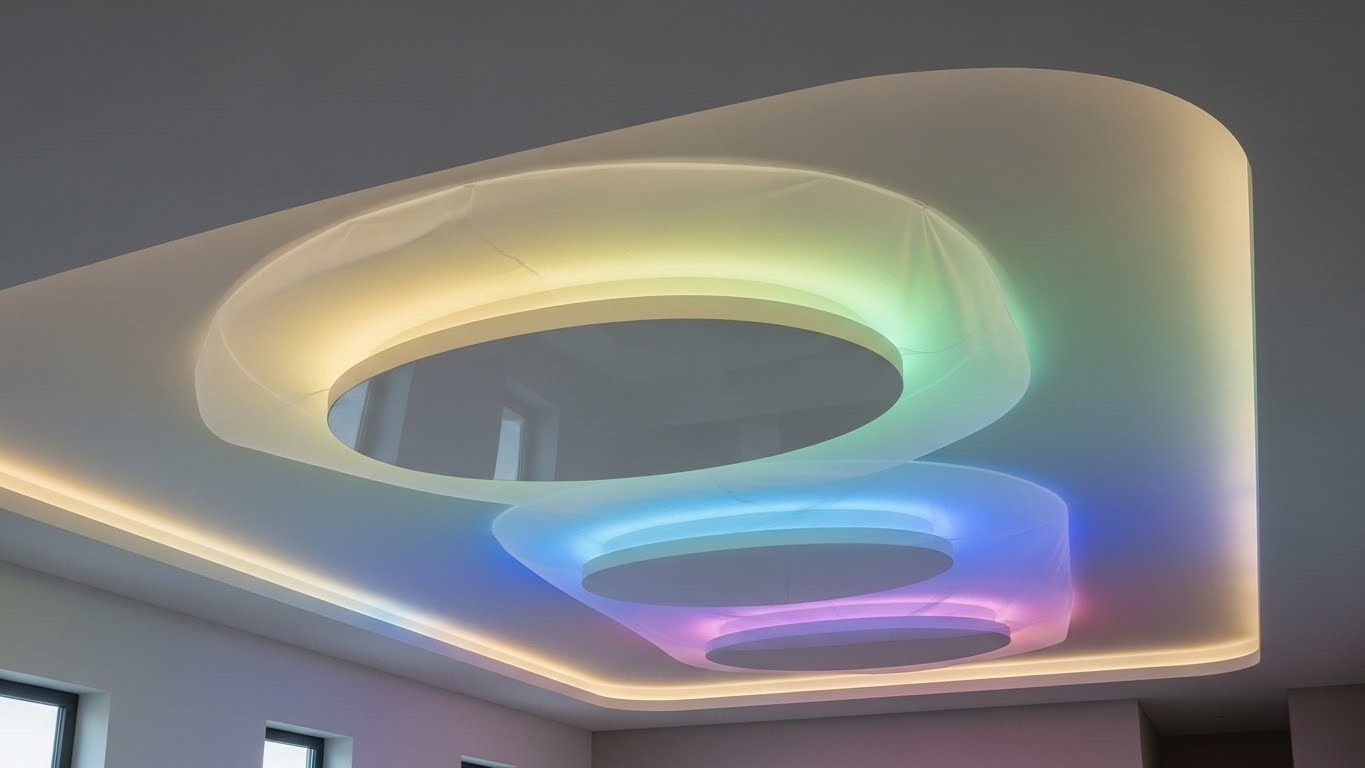 Натяжной потолок с подсветкой