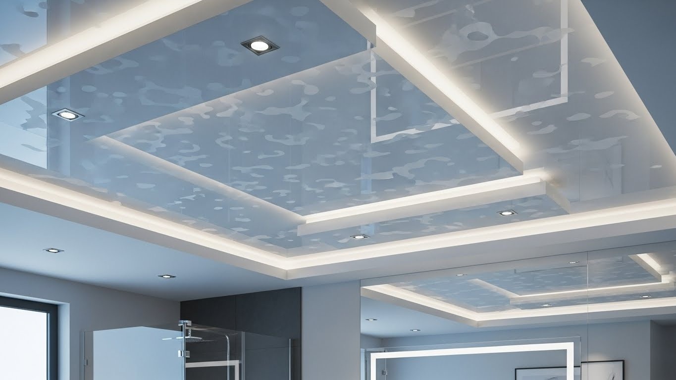 Натяжные потолки средней сложности влагостойкие