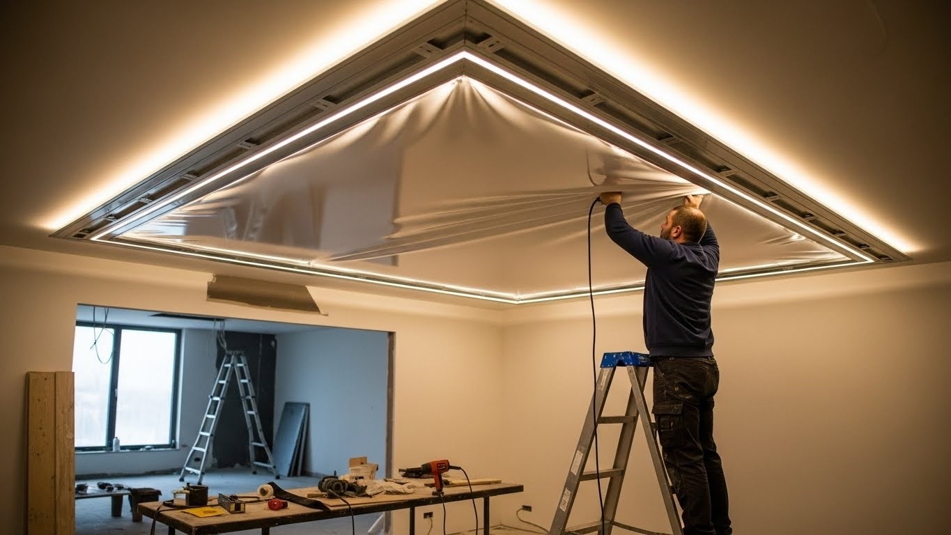 Натяжной потолок с встроенной LED-лентой