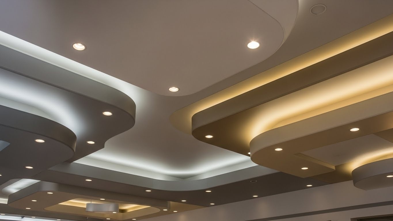 Сложный сатиновый натяжной потолок Сложный сатиновый натяжной потолок