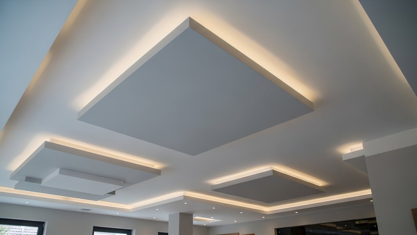 Натяжные потолки с многоуровневым монтажом матовые