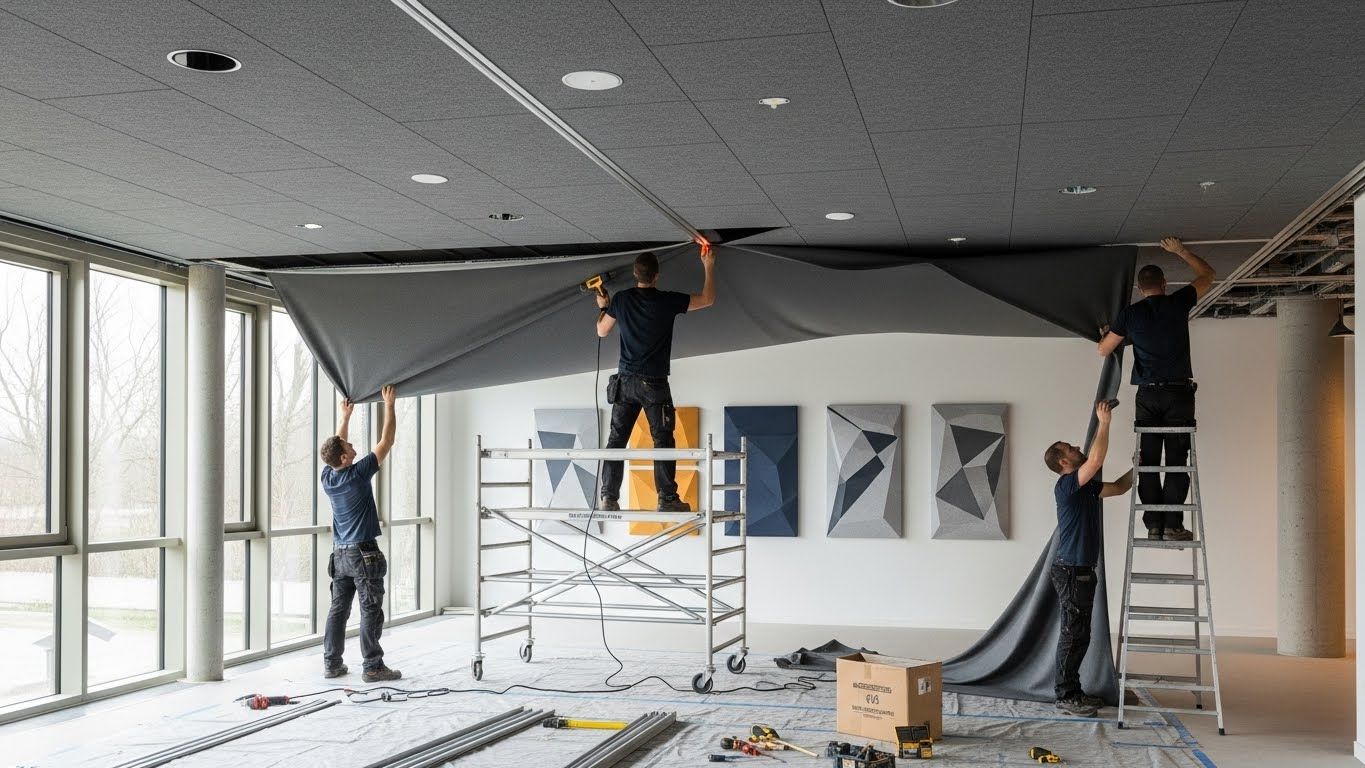 Натяжной потолок с улучшенной акустикой