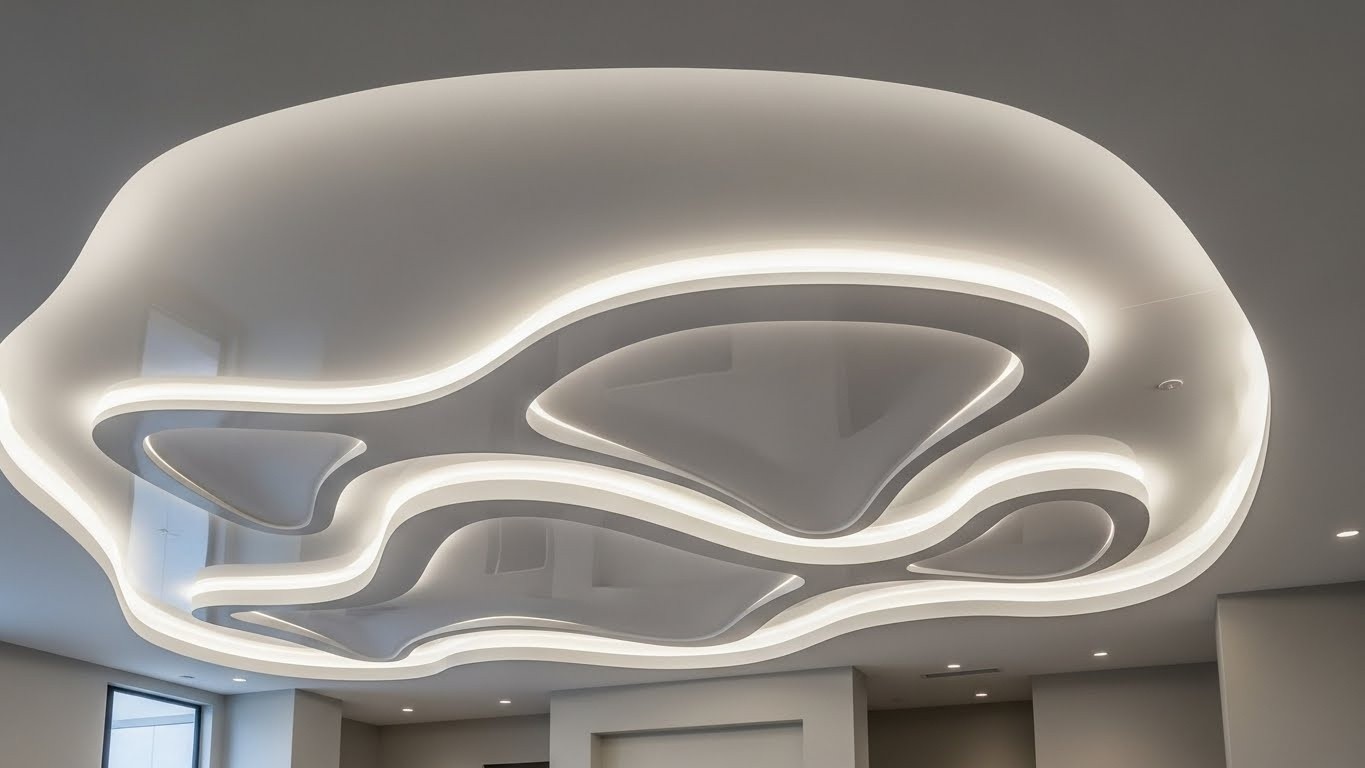 Натяжные потолки с криволинейной геометрией влагостойкие