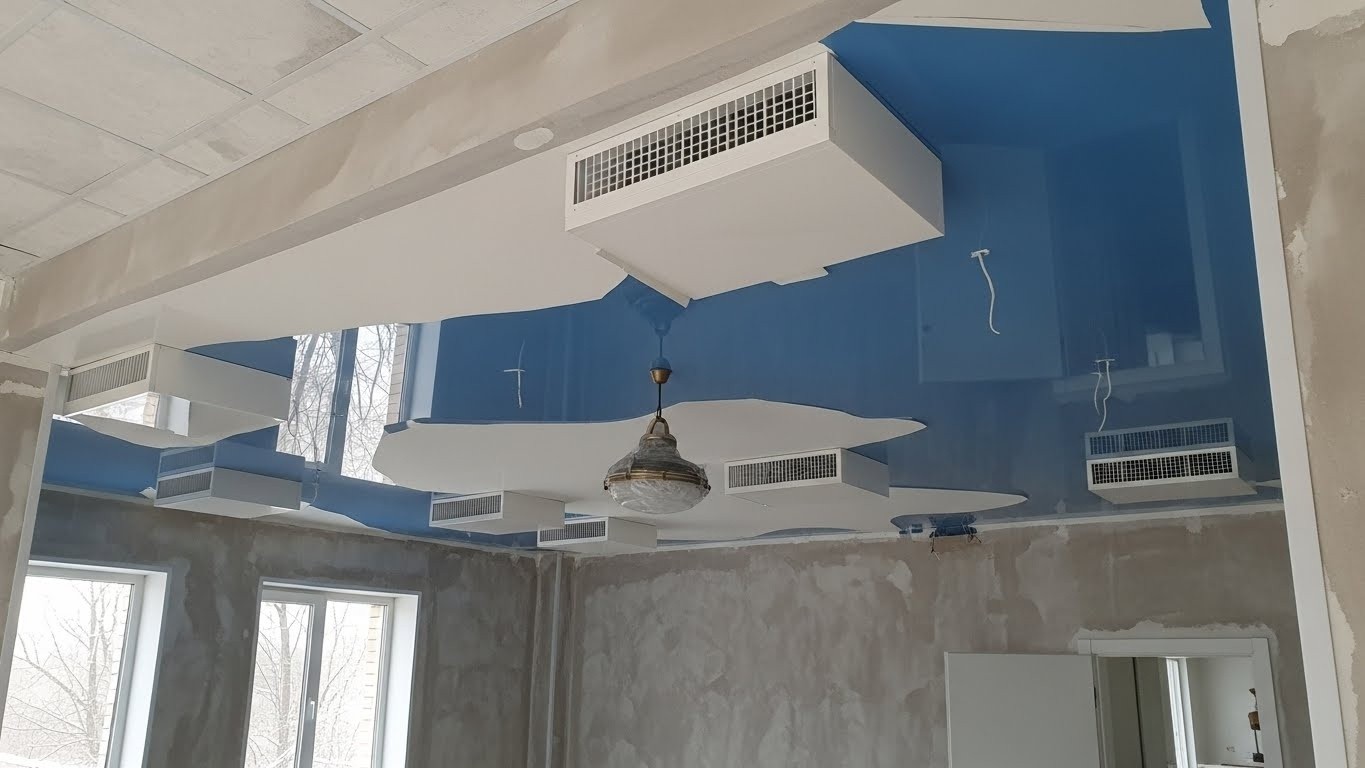 Монтаж натяжных потолков с улучшенной вентиляцией