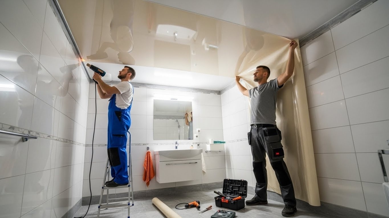 Монтаж натяжных потолков для небольших помещений