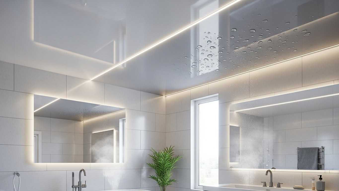 Влагостойкие комбинированные натяжные потолки Влагостойкие комбинированные натяжные потолки