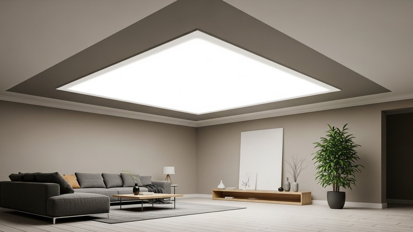 Матовые натяжные потолки с подсветкой