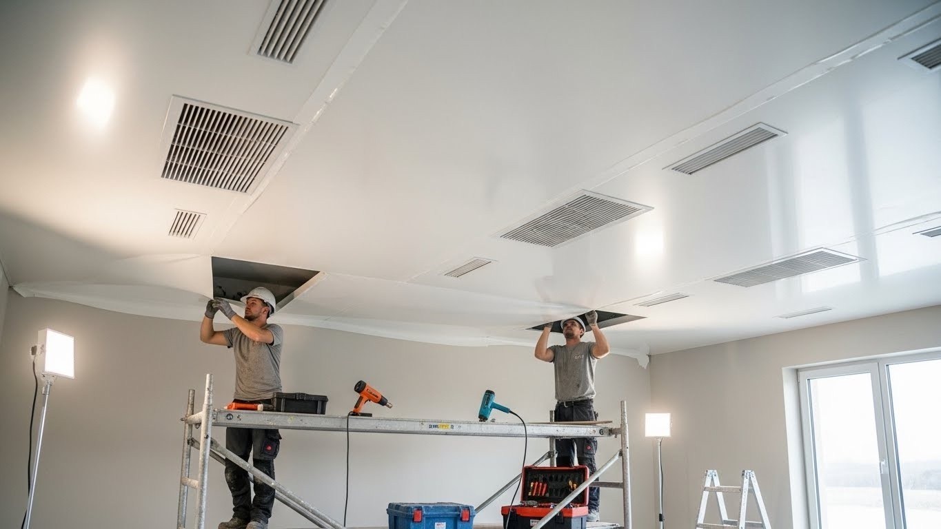 Натяжной потолок с интегрированным кондиционером