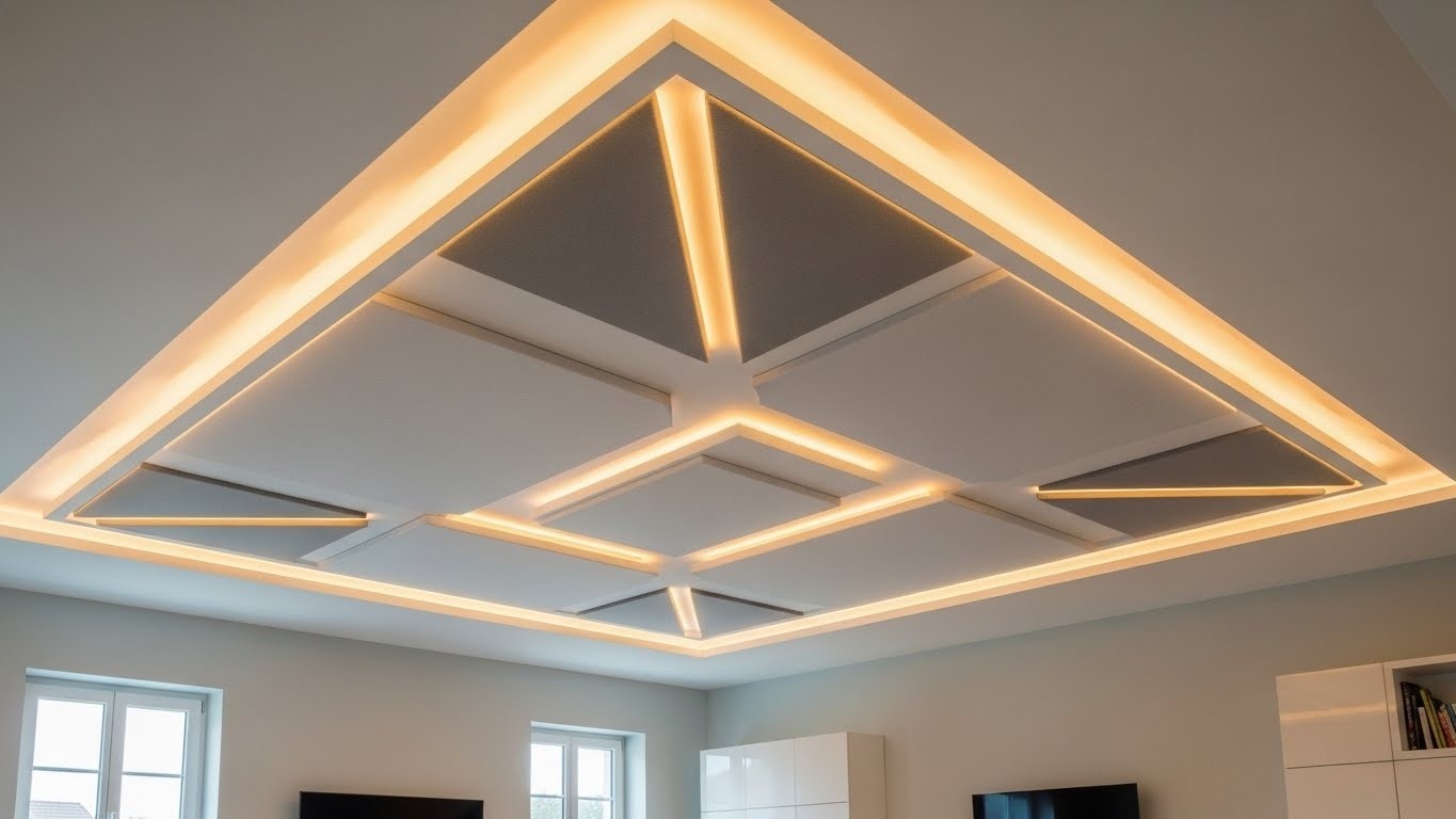 Натяжные потолки звукоизоляционные с подсветкой