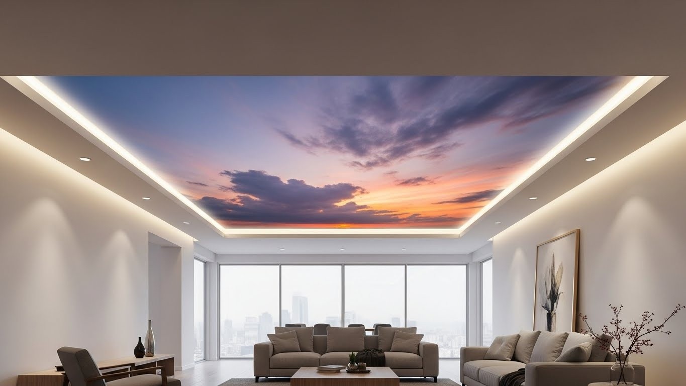 Натяжные потолки с фотопечатью матовые