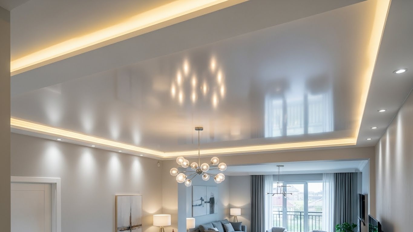 Сатиновый натяжной потолок