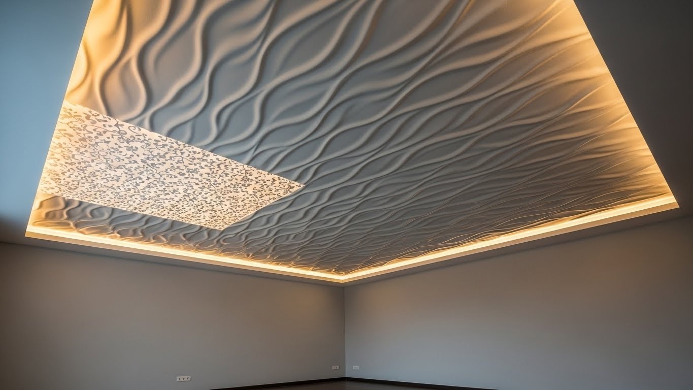 Натяжной потолок с фактурной поверхностью Фактурный натяжной потолок