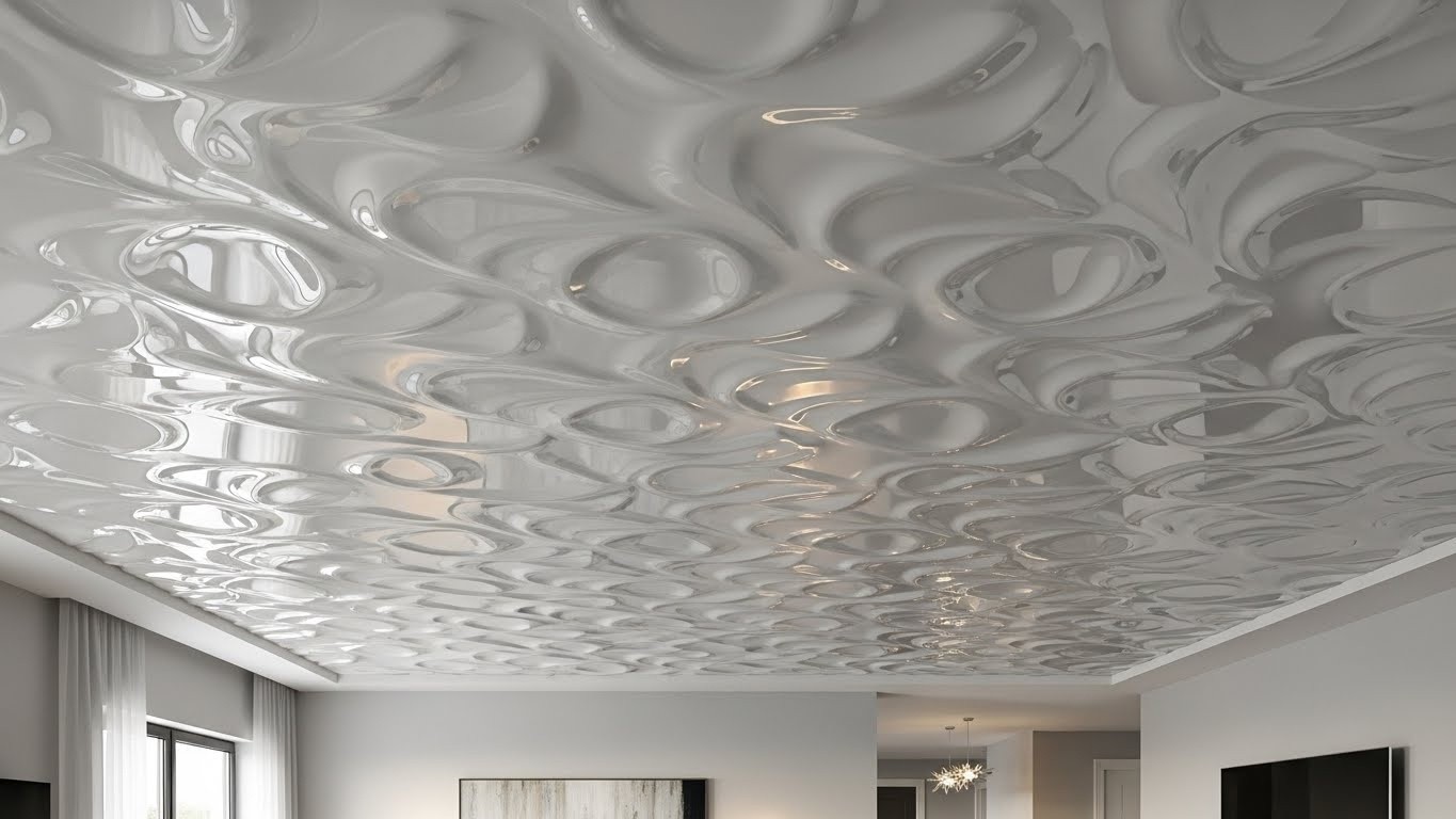 Натяжные потолки с декоративной текстурой