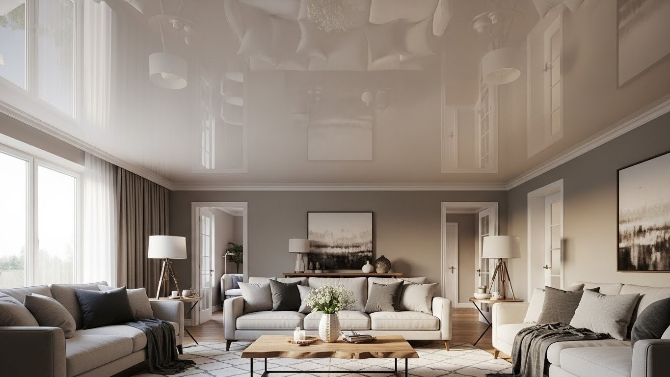 Натяжные потолки комфорт класса глянцевые