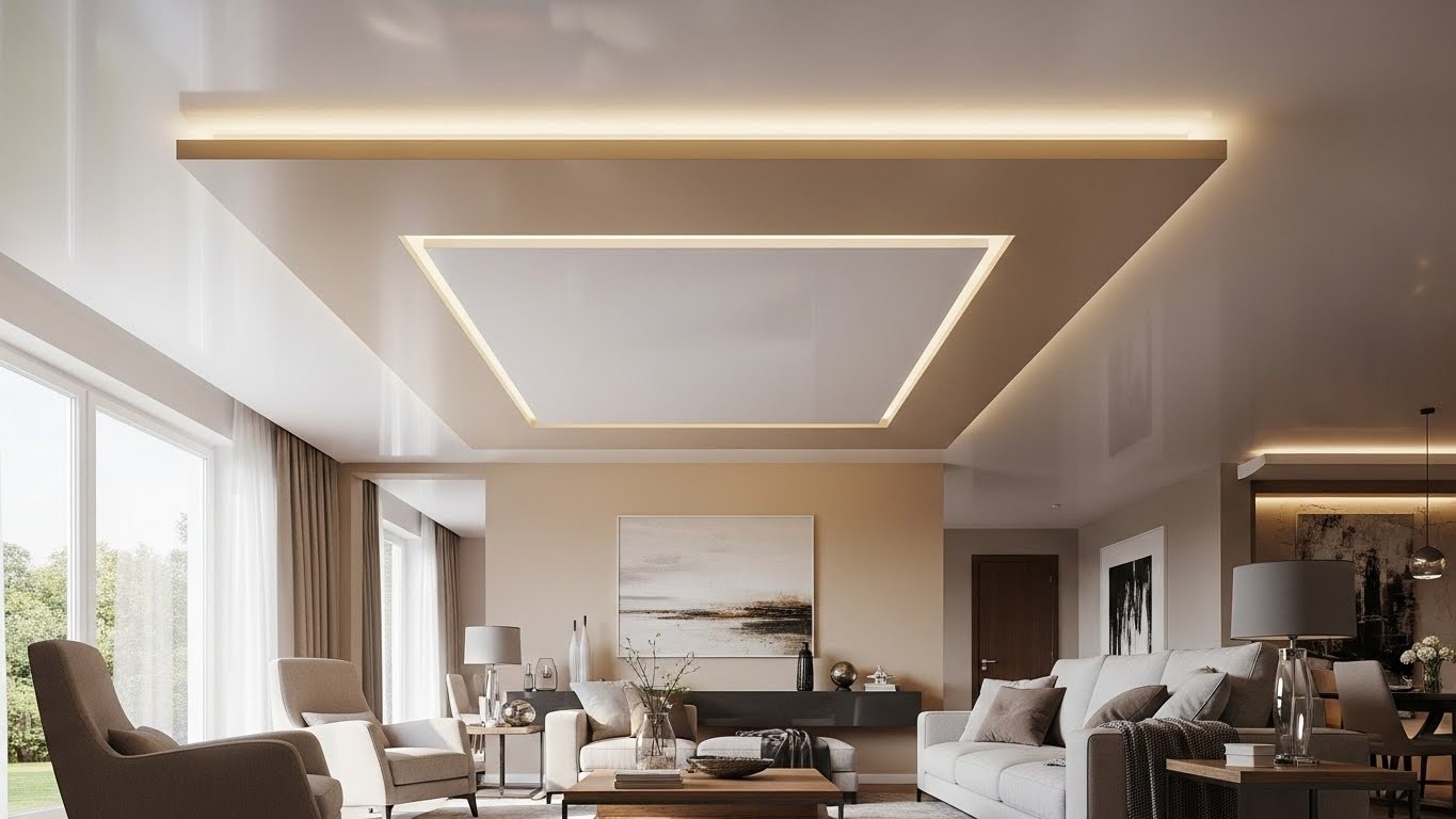 Натяжные потолки комфорт класса многоуровневые