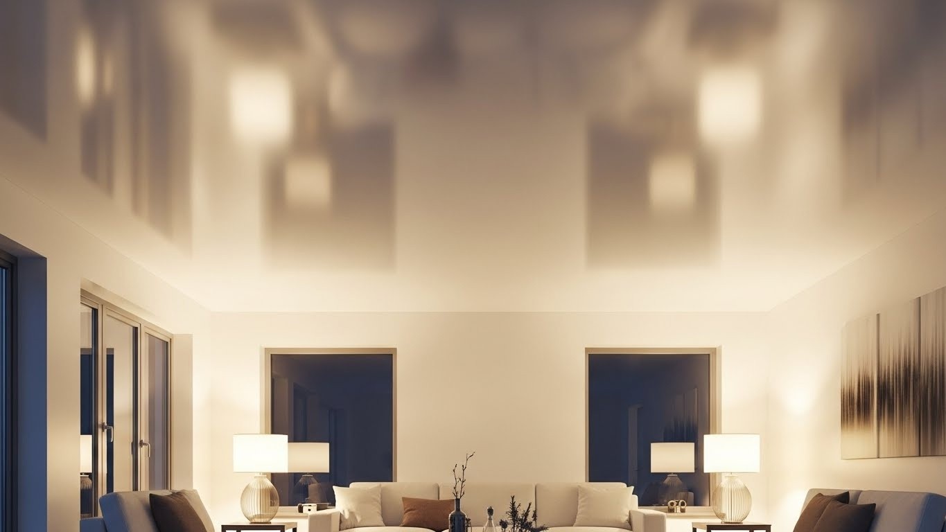 Одноуровневые натяжные потолки премиум класса