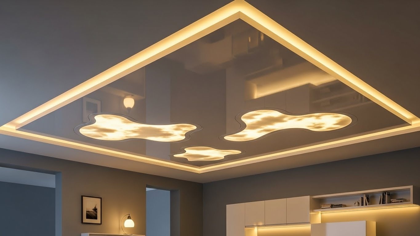 Натяжной потолок с подсветкой