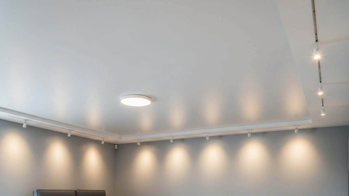 Одноуровневый потолок Одноуровневый натяжной потолок