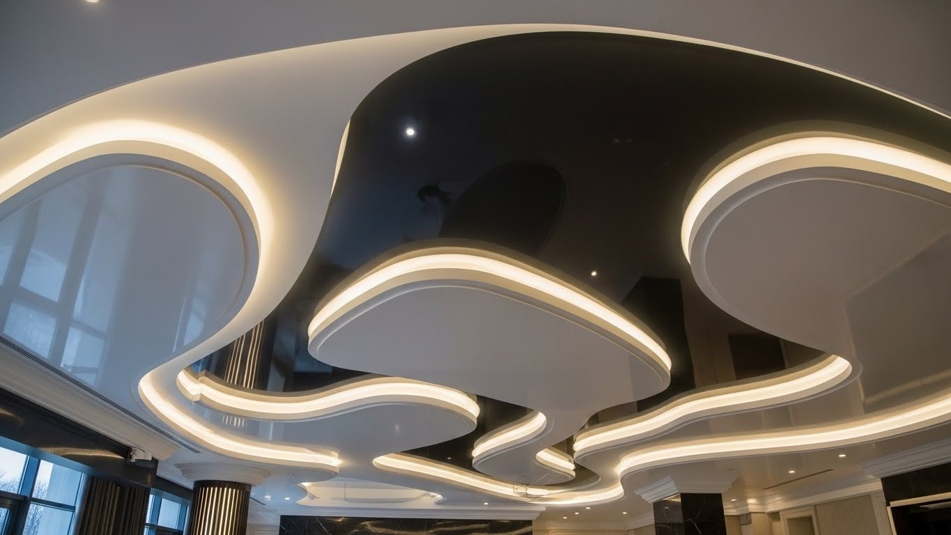 Многоуровневый натяжной потолок люкс класса