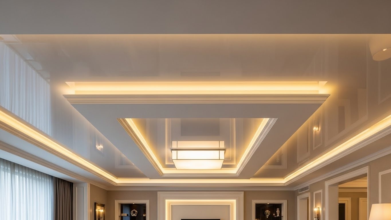 Натяжные потолки люкс класса с подсветкой