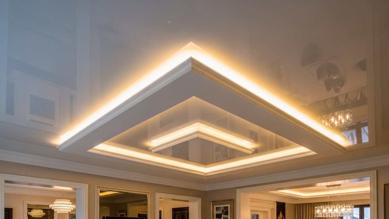 Натяжной потолок с подсветкой