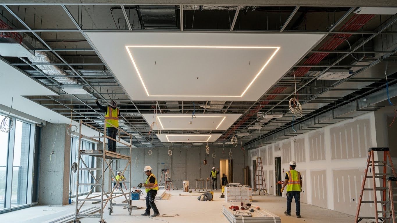 Натяжной потолок с LED подсветкой в квартире