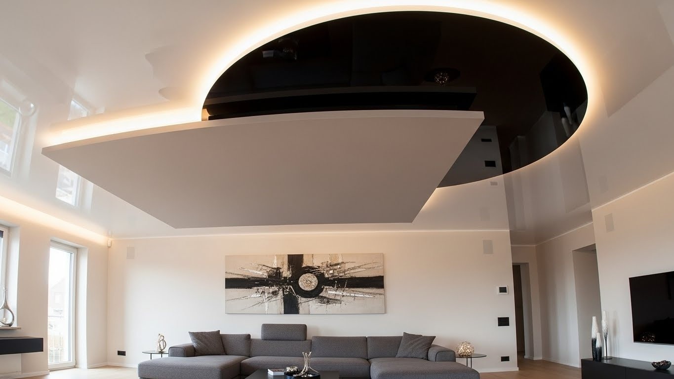 Многоуровневая потолочная конструкция Многоуровневый натяжной потолок