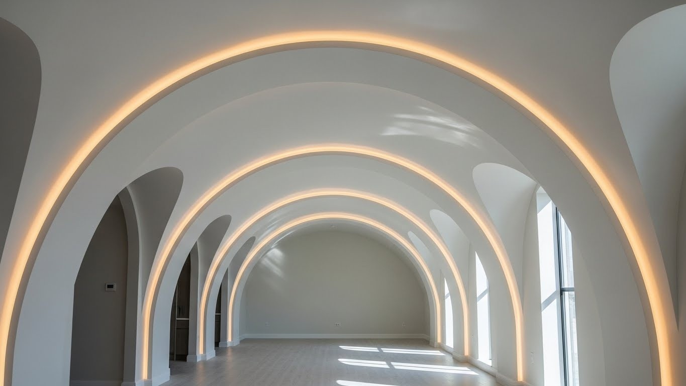 Натяжные потолки арочные