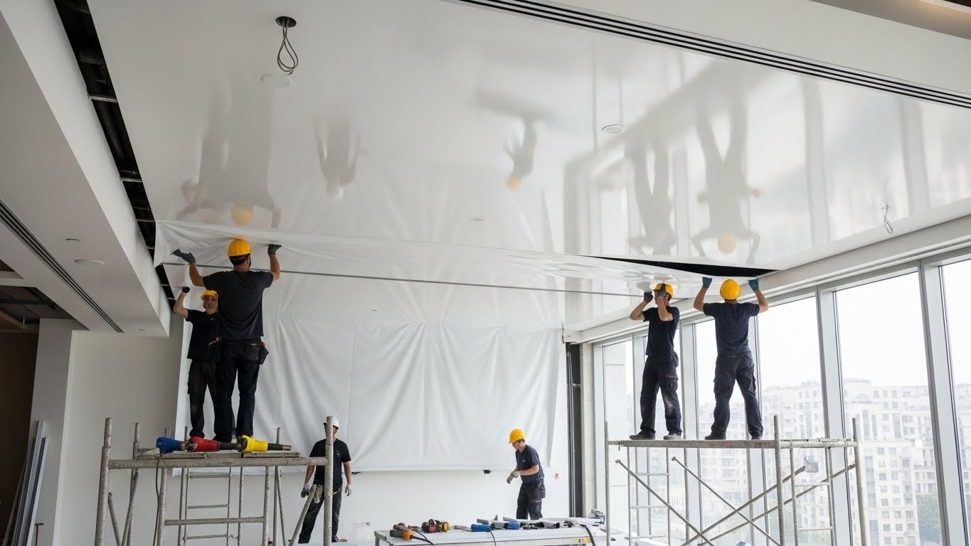 Натяжной потолок в конференц-зале бизнес-центра