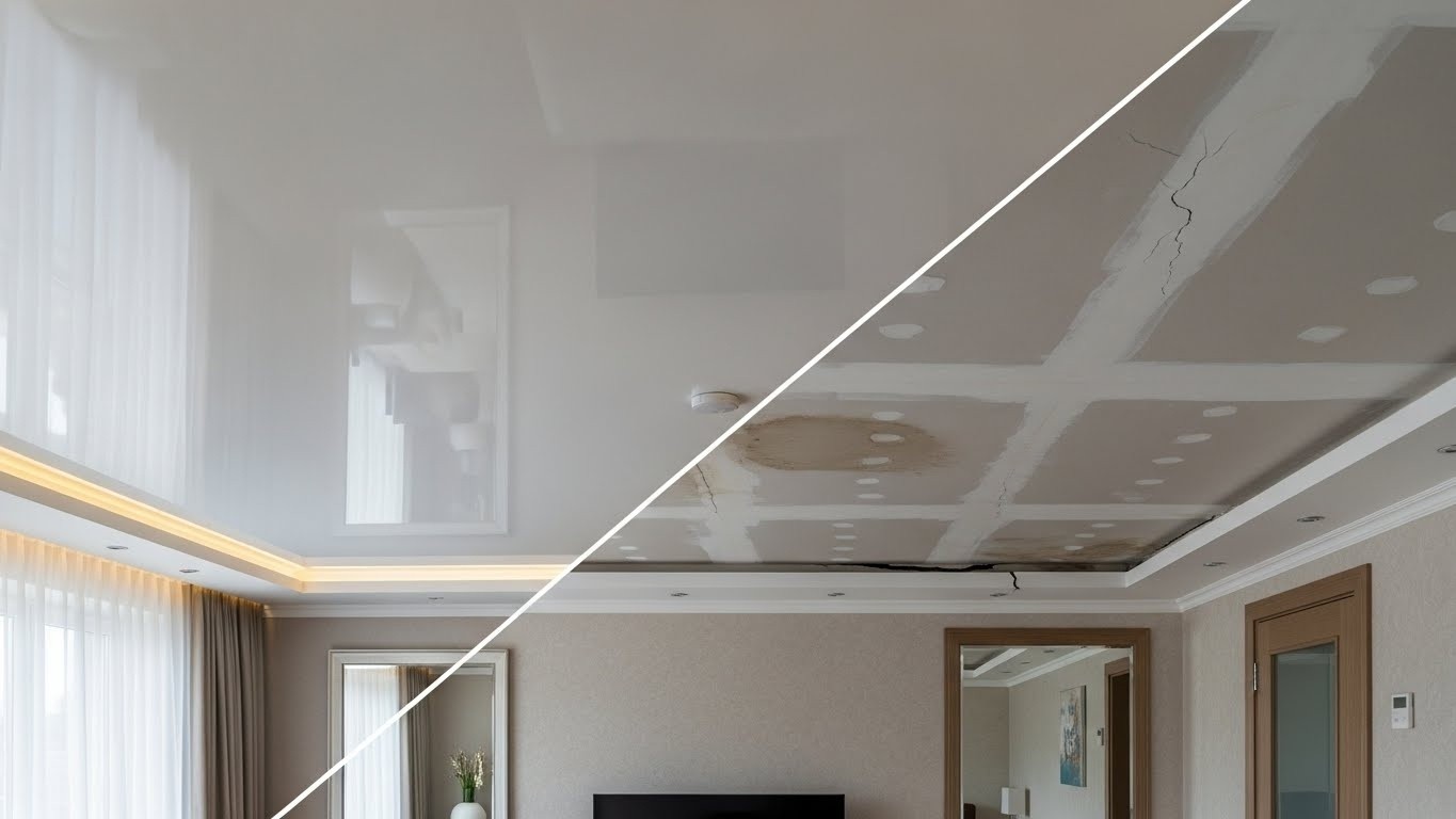 Преимущества натяжных потолков перед традиционными покрытиями