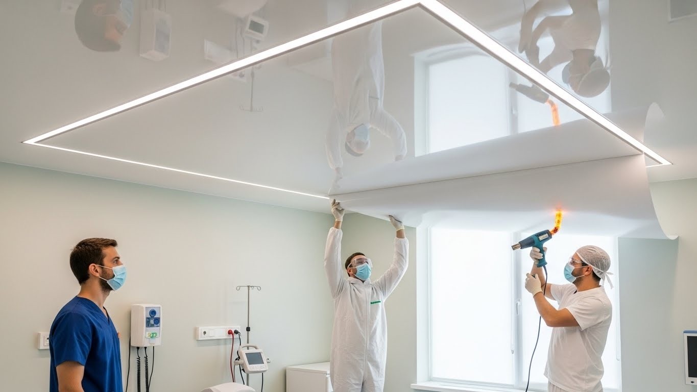 Монтаж натяжных потолков для медицинских кабинетов