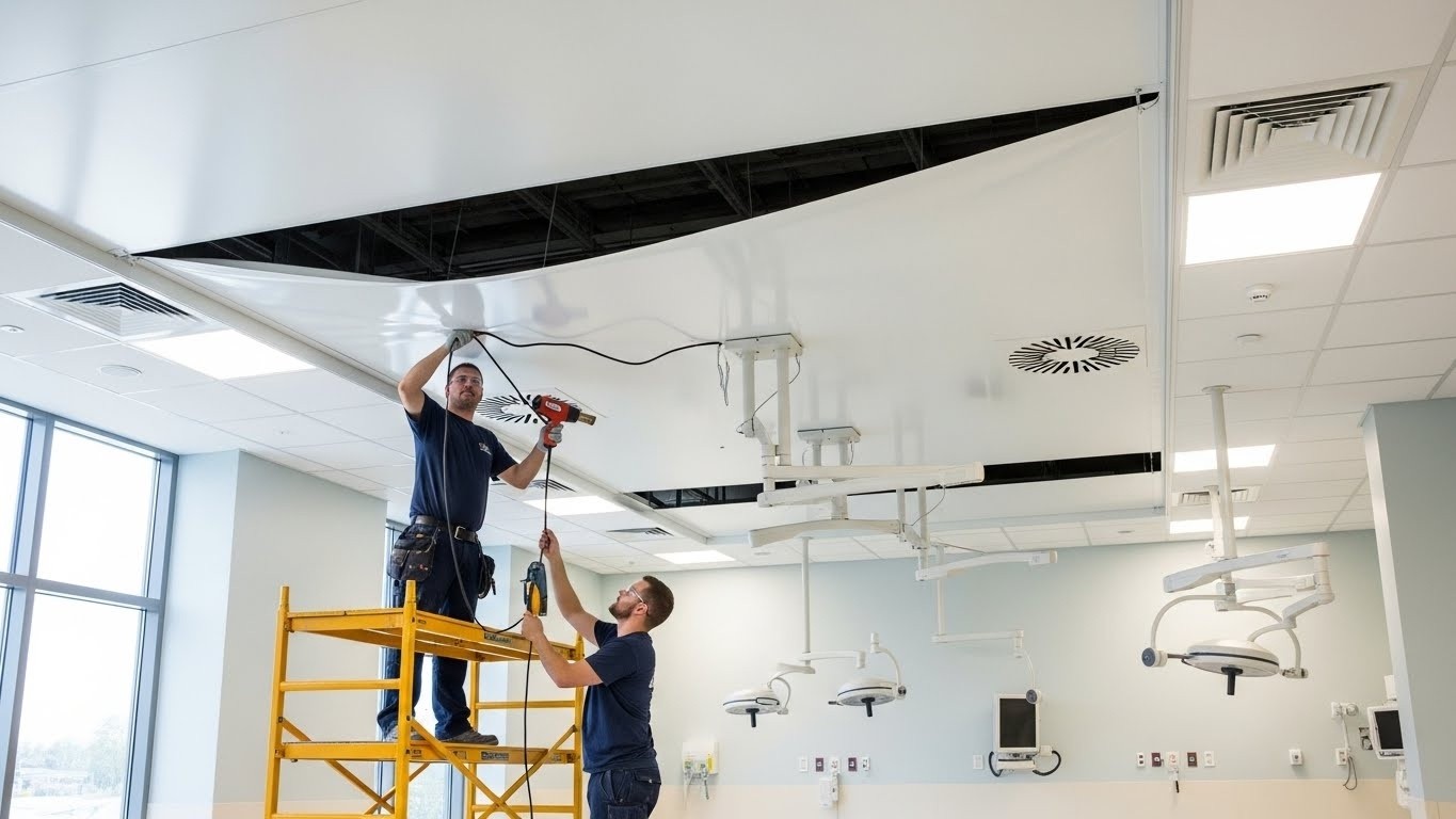 Натяжной потолок в медицинском центре