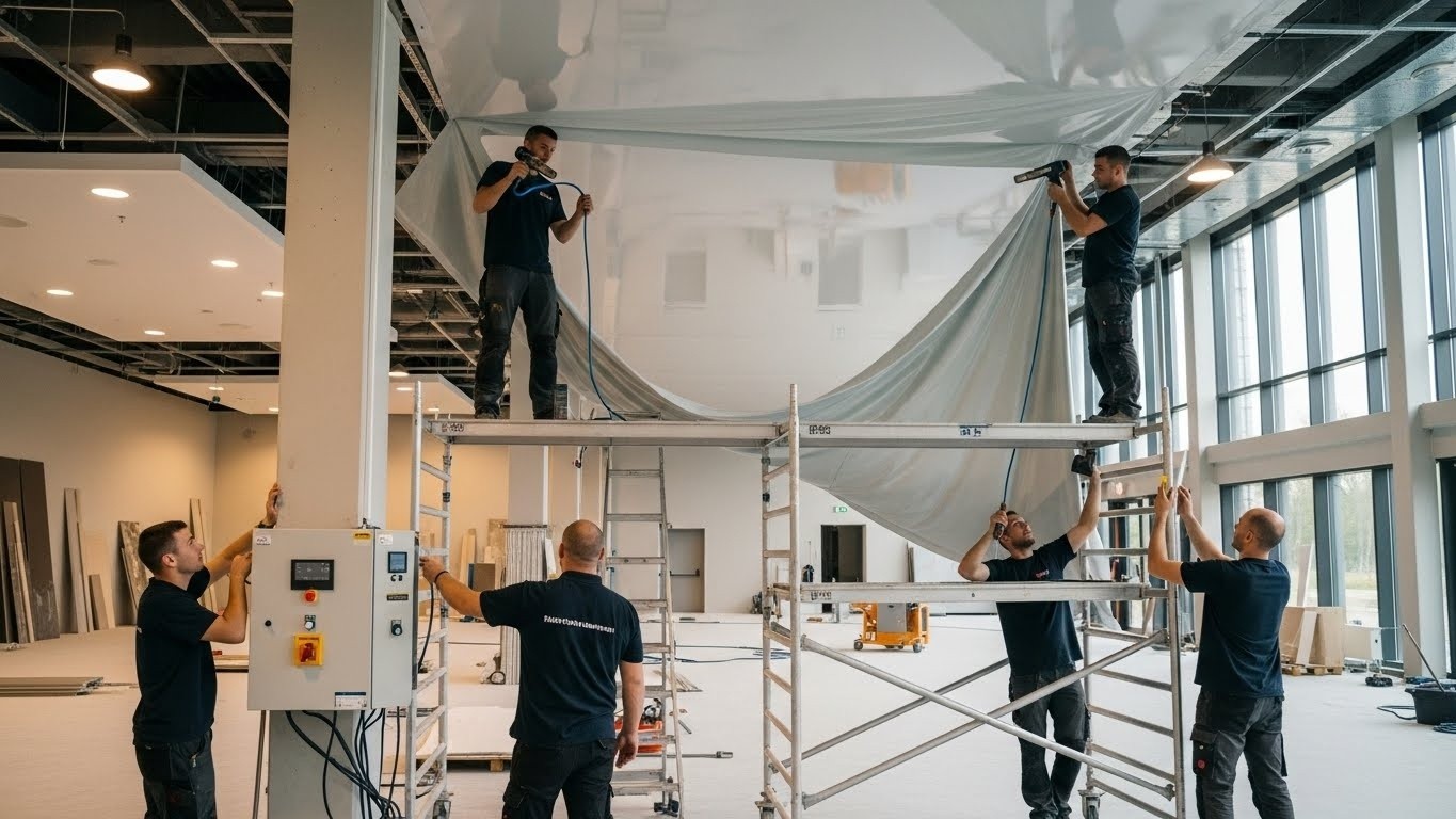 Монтаж натяжных потолков для актовых залов