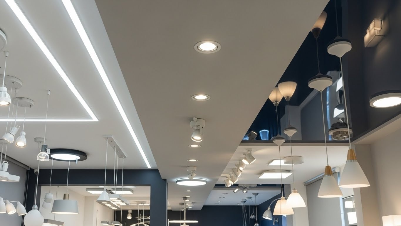 Светильники для натяжных потолков