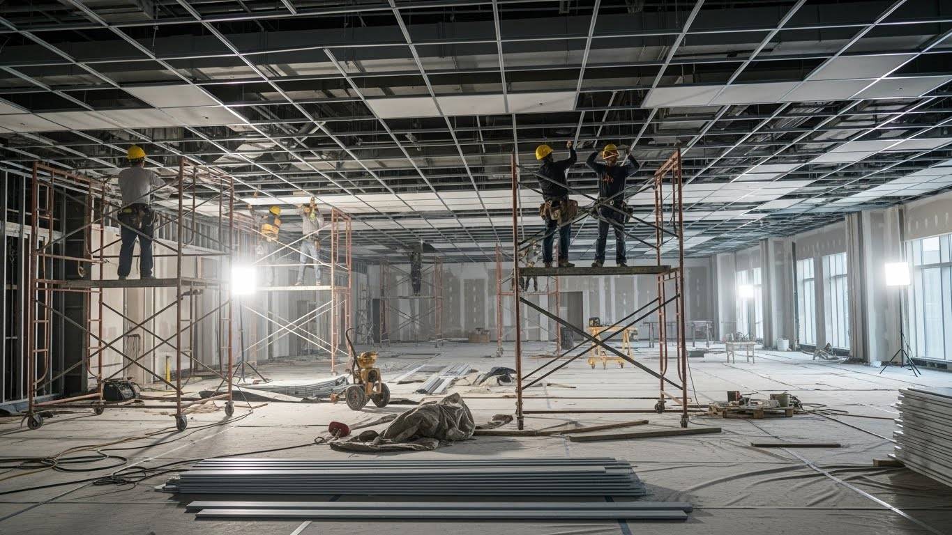 Натяжной потолок в банкетном зале