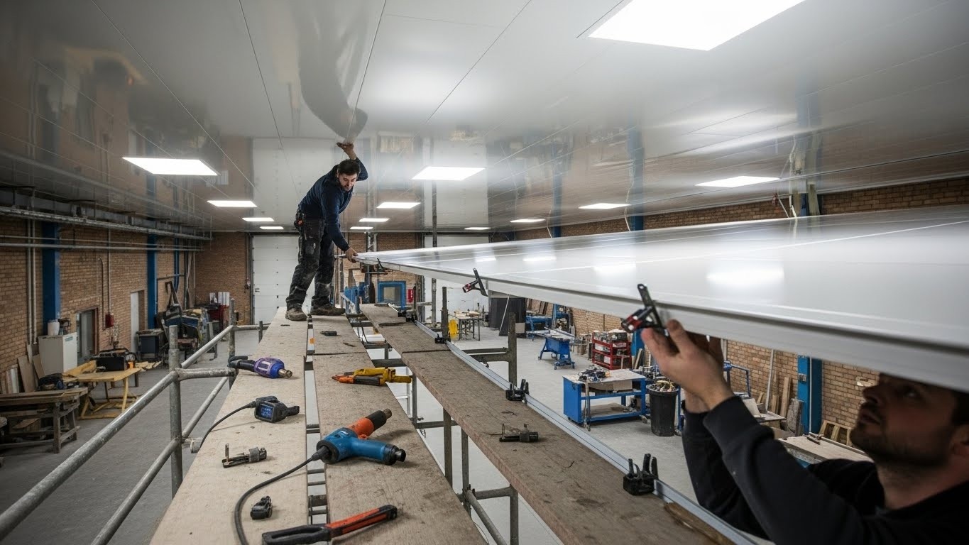 Натяжной потолок для производственного цеха