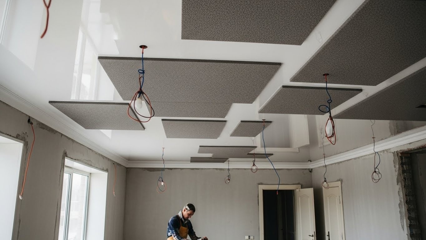 Натяжной потолок с акустическими свойствами