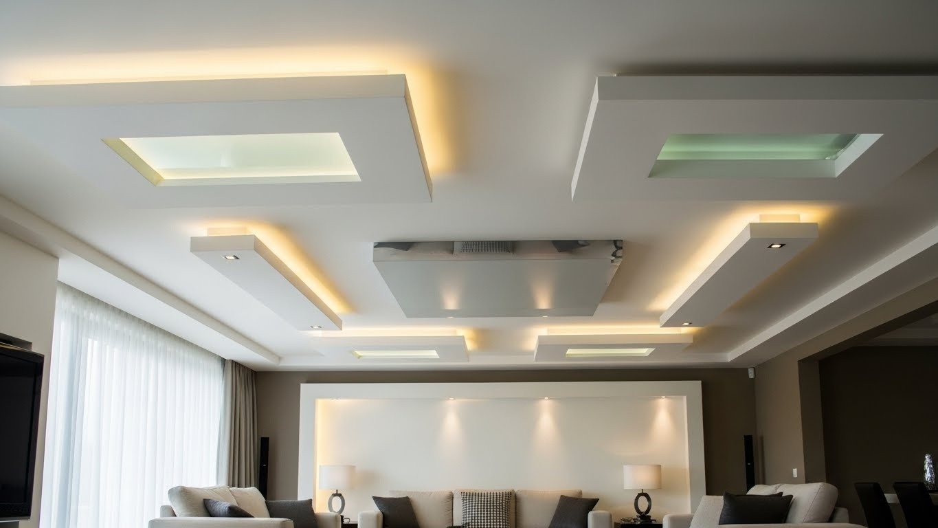 Многоуровневый натяжной потолок с подсветкой