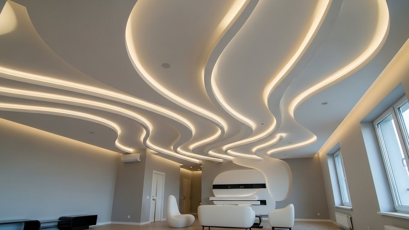 Натяжные потолки с криволинейной геометрией