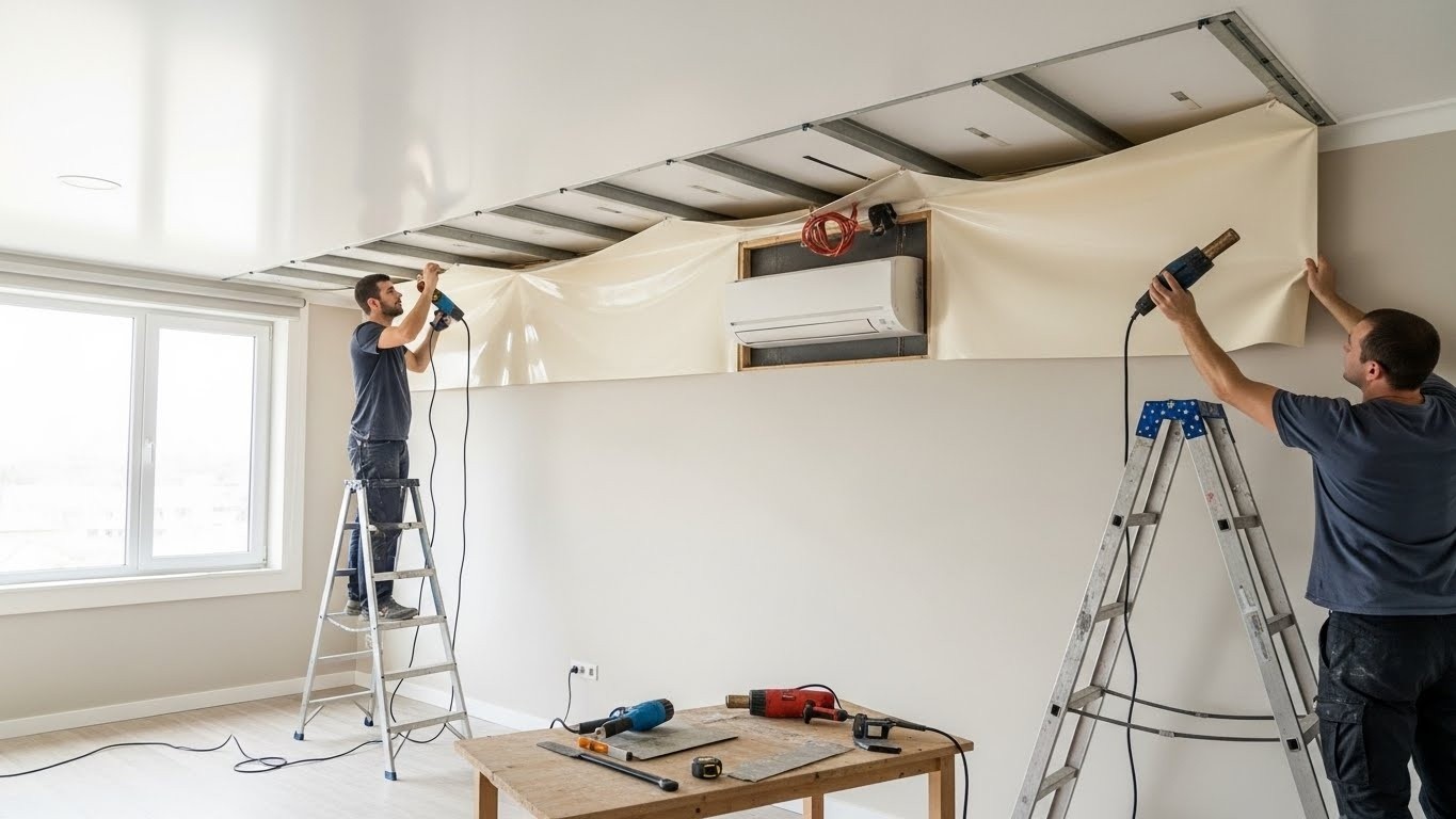 Натяжной потолок с интегрированным кондиционированием