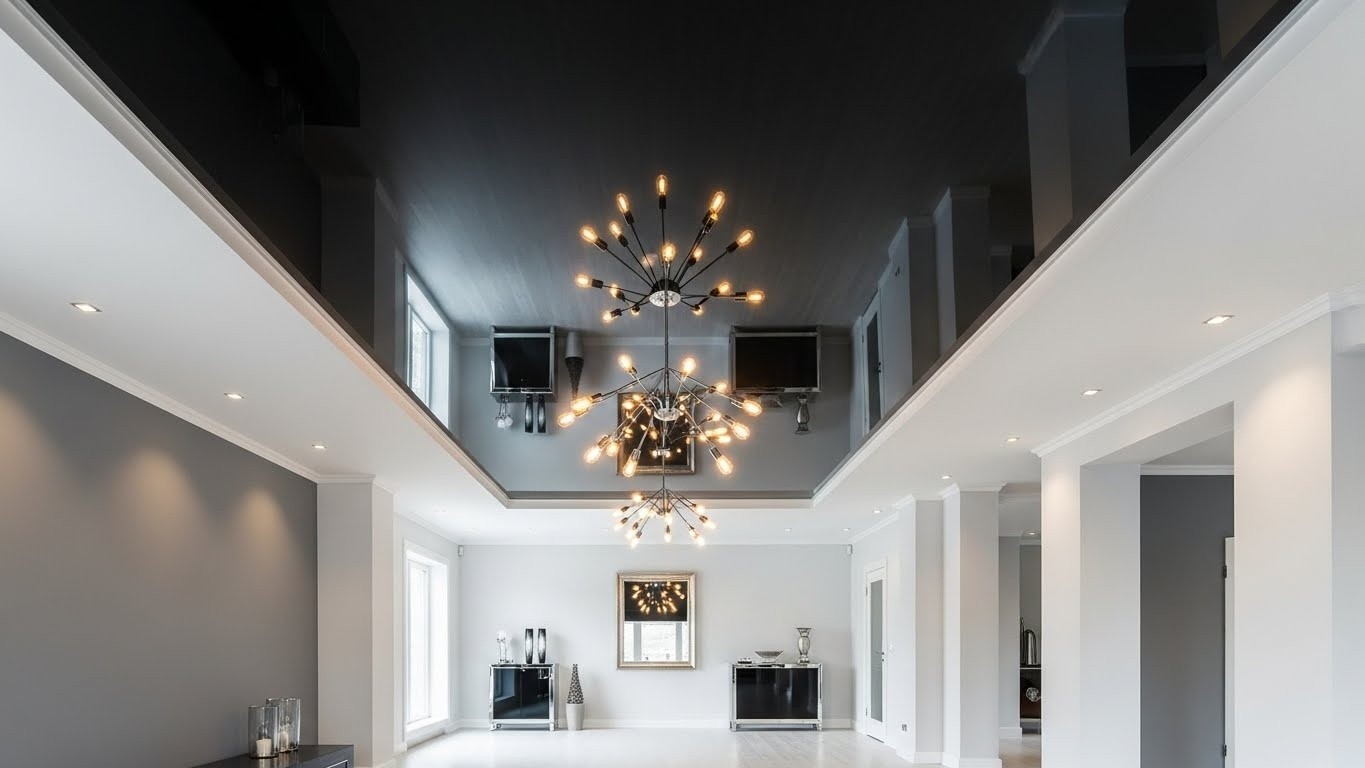 Натяжные потолки с комбинированной конструкцией