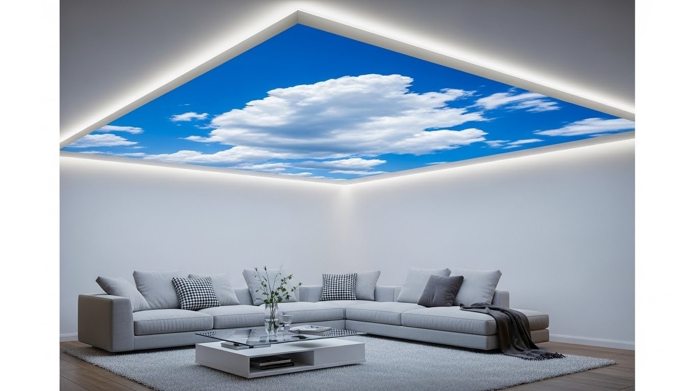 Эффектный натяжной потолок с фотопечатью Натяжной потолок с фотопечатью