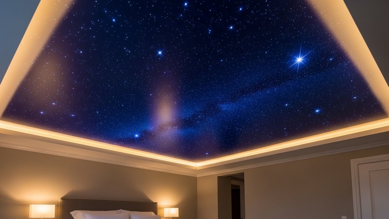 Натяжные потолки с эффектом звездного неба