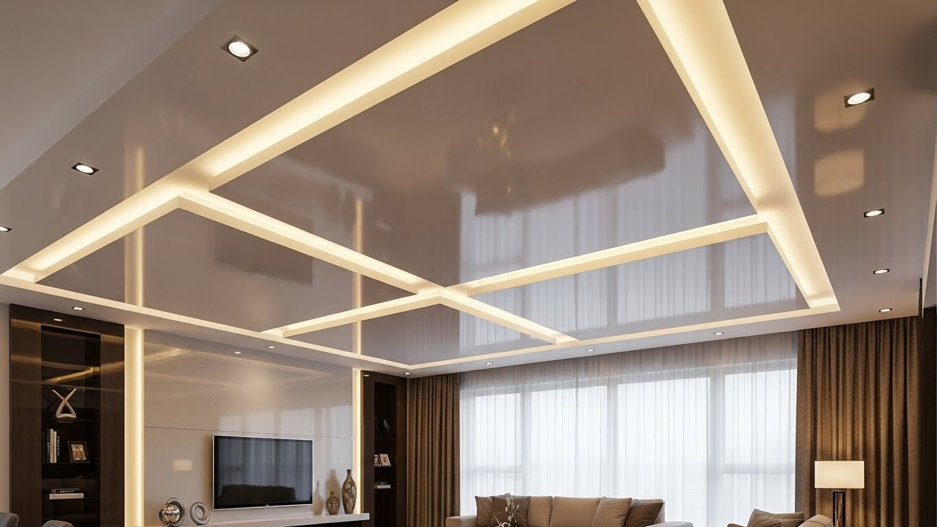 Натяжные потолки с нишами под освещение