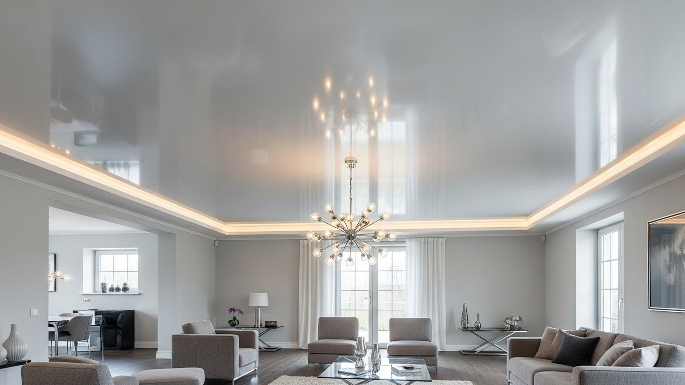 Премиум натяжной потолок с дизайнерским эффектом Натяжной потолок премиум класса