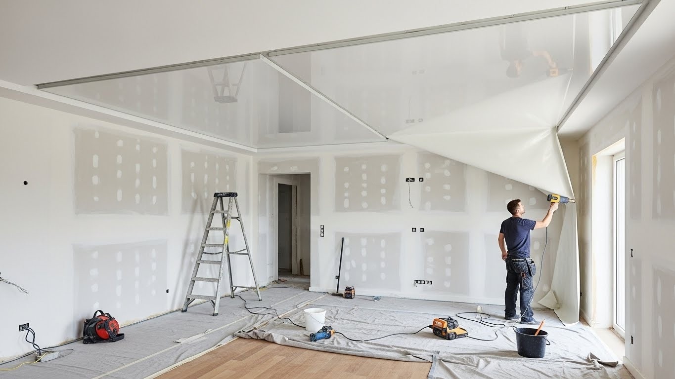 Натяжной потолок в интерьере