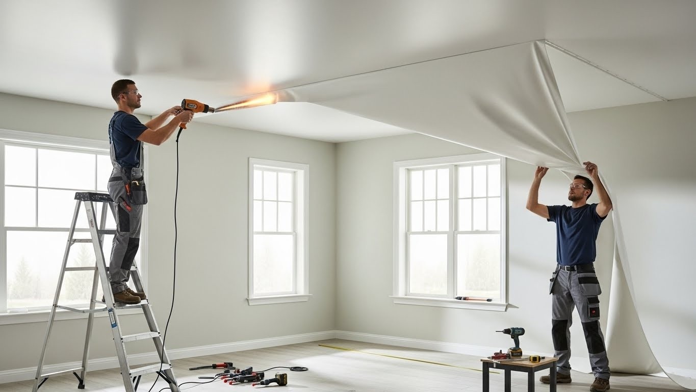 Монтаж натяжных потолков